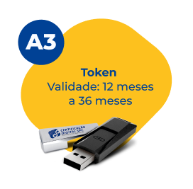 Dispositivo token USB para certificado digital A3